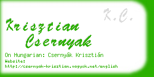 krisztian csernyak business card