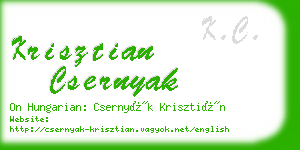 krisztian csernyak business card